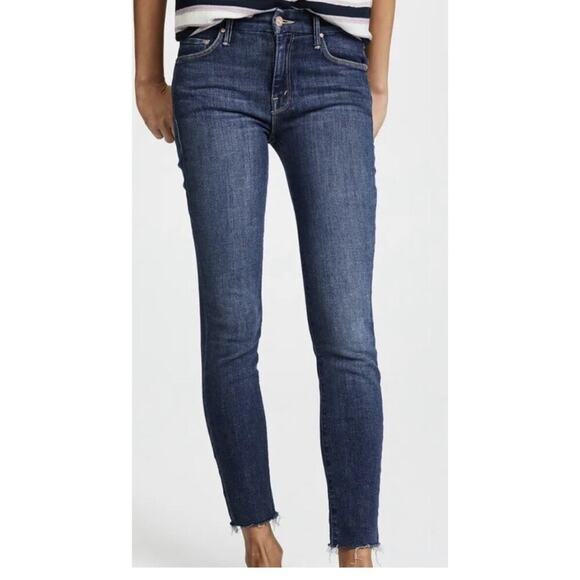 Mother Looker Ankle Fray Girl Crush Jeans Size 25 Skinny Stretch Classic - Picture 1 of 16